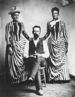 Martha (Swycaffer) Foster, Joe Foster & Beatrice Swycaffer c.1890