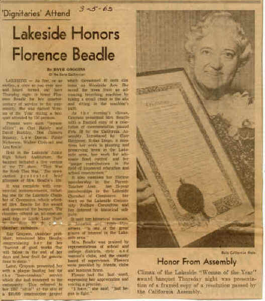 1965 Flossie as Woman of the Year