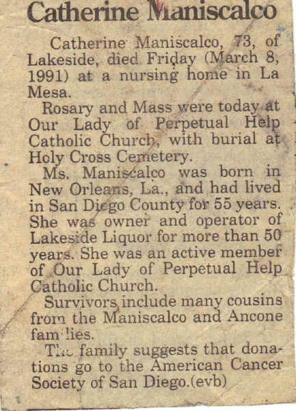Catie Obituary