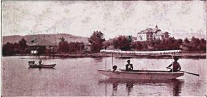 The Lakeside Boathouse - 1901 - Lindo Lake & Lakeside Inn RPPC (ISOM) c