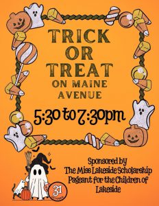 Lakeside Historical Society Trick or Treat on Maine - October 31, 2024