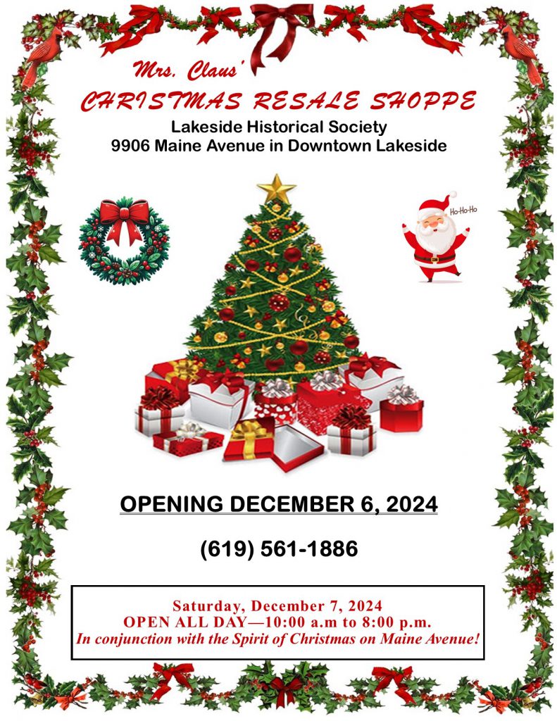 Lakeside Historical Society Christmas Shoppe 2024