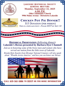 2025-09-22 Chicken Pot Pie LHS General Meeting