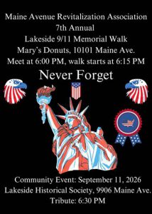 9-11 Special Event - Lakeside Historical Society